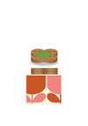 Orla Kiely Ceramic Sugar Pot, Pink Multi
