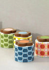 Orla Kiely Wild Rose Ceramic Storage Jar, Yellow Multi