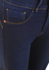 Tiffosi Womens One Size Double Up Skinny Jeans, Dark Blue Denim
