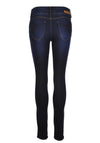 Tiffosi Womens One Size Double Up Skinny Jeans, Dark Blue Denim