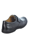 Clarks Mens Swift Turn Velcro Strap Leather Shoe, Black