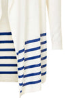 Inwear Naia Striped Panel Linen Blend Cardigan, Off White