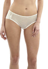 Panache Envy Houndstooth Print Lace Brief, Ivory