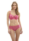 Panache Envy Houndstooth Print Lace Bra, Hot Pink