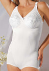 Naturana Lace Cup Corselette Bodysuit, White