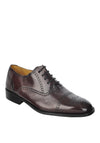 Mezlan Chelsea Leather Lace-Up Shoe, Burgundy