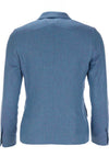 Magee 1866 Womens Alicia Linen and Silk Tweed Blend Blazer Jacket, Blue