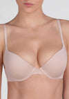Wonderbra Invisible Plunge T-Shirt Bra, Nude