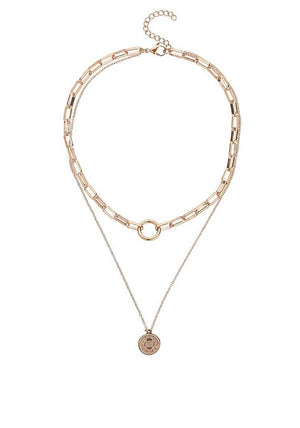 Knight & Day Madelyn Cable Chain Necklace, Rose Gold