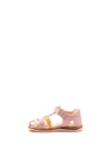 Pablosky Girls Closed Toe Woven Design Sandal, Pink