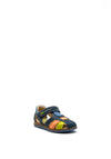 Pablosky Boys Closed Toe Leather Sandal, Navy Multi