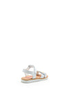 Pablosky Girls Daisy Strap Sling Back Sandal, White