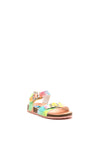 Pablosky Girls Mermaid Buckle Strap Sandal, Pink Multi