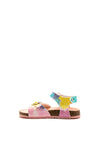 Pablosky Girls Mermaid Buckle Strap Sandal, Pink Multi