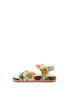 Pablosky Girls Floral Buckle Strap Sandal, Pink Multi