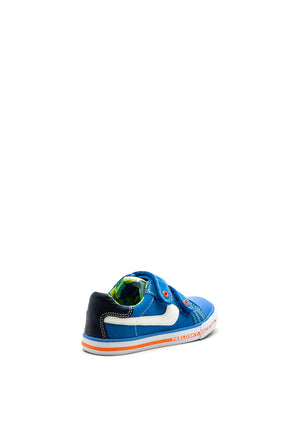 Pablosky Boys Retro Stripe Canvas Shoe, Blue