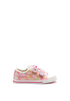 Pablosky Girls Mermaid Print Canvas Shoe, Pink Multi