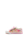 Pablosky Girls Mermaid Print Canvas Shoe, Pink Multi