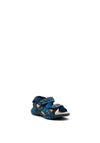 Pablosky Boys Durable Triple Velcro Sandal, Navy