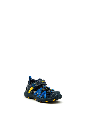 Pablosky Boys Closed Toe Elastic Lave Sandal, Navy Multi