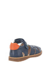 Pablosky Boys Leather Closed Toe Sandals, Navy