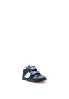 Pablosky Girls Reflective Tape Double Strap Hi Top Trainer, Navy