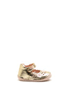Pablosky Baby Girls Metallic Velcro Strap Shoes, Gold