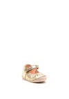 Pablosky Baby Girls Metallic Velcro Strap Shoes, Gold