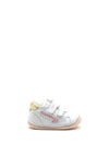 Pablosky Baby Girls Swoosh Double Strap Shoe, White