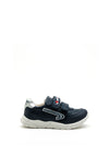 Pablosky Boys Sport Swoosh Logo Trainer, Navy and Silver