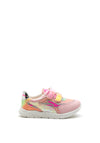 Pablosky Girls Glitter Swoosh Trainer, Pink Multi