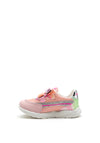 Pablosky Girls Glitter Swoosh Trainer, Pink Multi