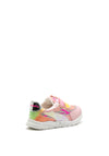 Pablosky Girls Glitter Swoosh Trainer, Pink Multi