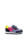 Pablosky Girls Sport Swoosh Logo Trainer, Navy Multi