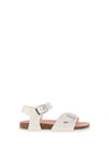 Pablosky Girls Shimmer Croc Buckled Sandals, White
