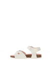 Pablosky Girls Shimmer Croc Buckled Sandals, White