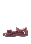 Pablosky Girls Pom Pom Velcro Shoes, Burgundy
