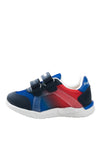 Pablosky Baby Boys Knit Velcro Strap Trainers, Navy and Red