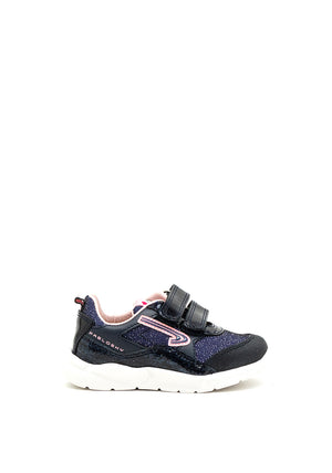 Pablosky Girls Glitter Swoosh Trainer, Navy