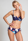 Panache Swim Milano Drawside Bikini Bottoms, Navy Multi