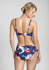 Panache Swim Milano Drawside Bikini Bottoms, Navy Multi