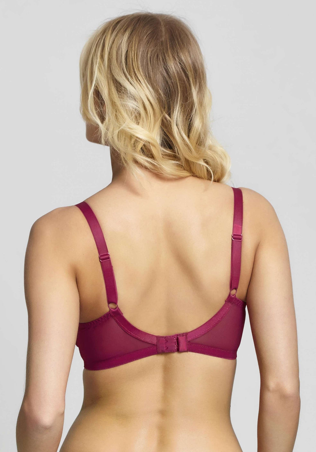 Panache Tango Embroidered Balconnette Bra, Garnet Pink
