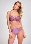 Panache Tango Embroidered Balconette Bra, Purple