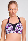 Panache Sport Wired Sports Bra, Painterly Print