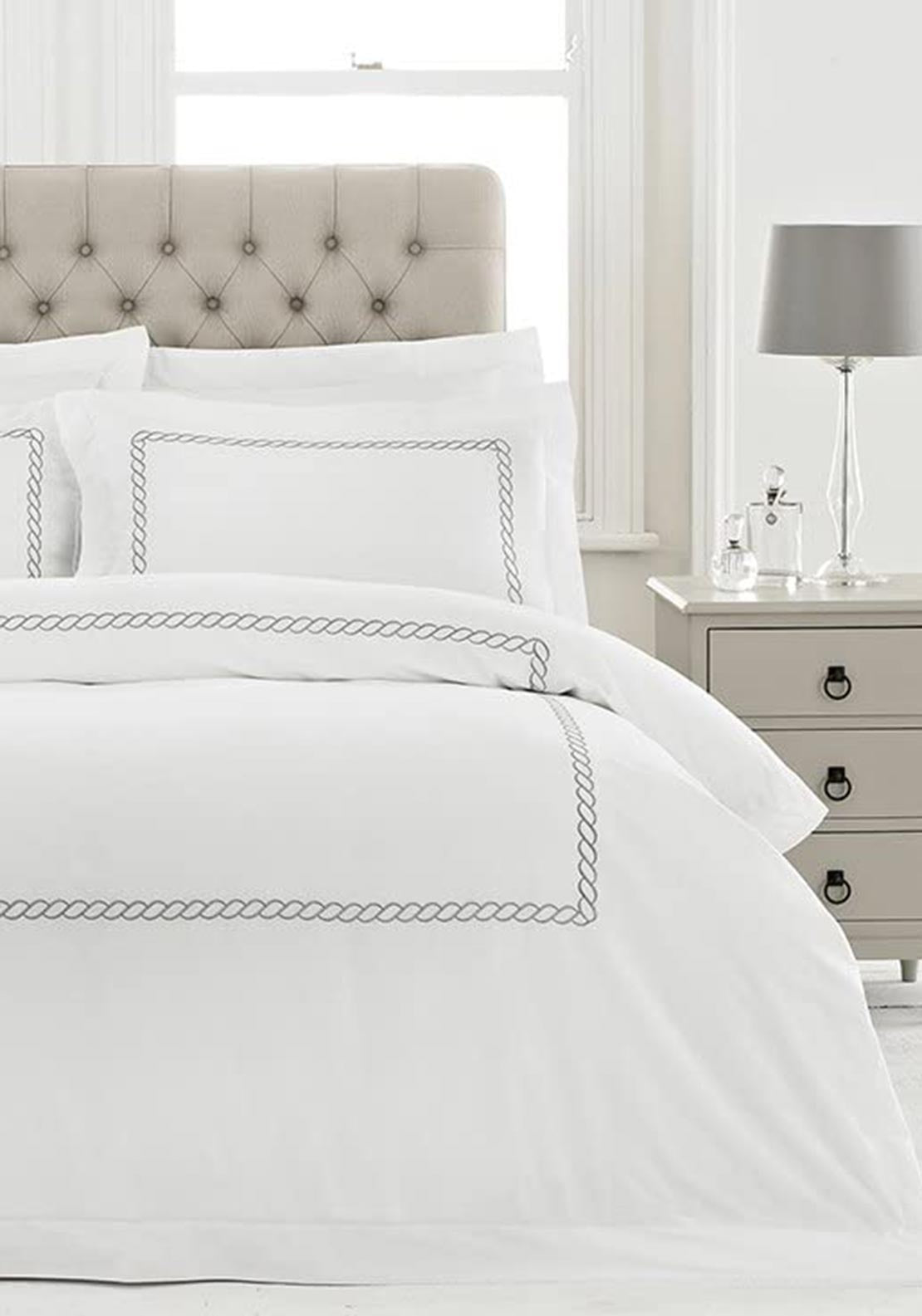 Paoletti Cleopatra Duvet Set, Silver