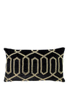 Paoletti Chrysler 30cm x 50cm Cushion, Black