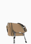 Zen Collection Flap Over Strap Crossbody Bag, Taupe