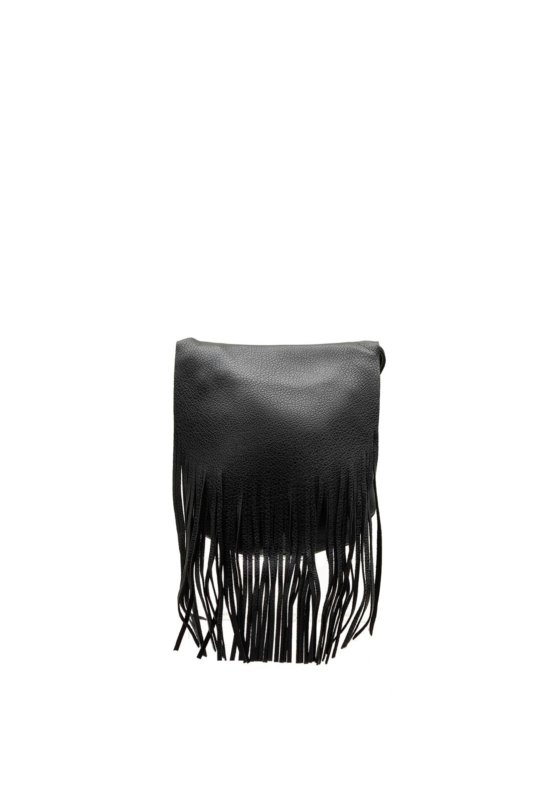 Zen Collection Fringed Small Crossbody Bag, Black