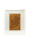 Paper Tree Ireland Map Framed Art, White