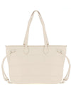 Zen Collection Faux Leather Tote Bag, Cream